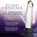 Pleasure Crystals - Glazen Dildo Met Siliconen Basis - 19 cm x 3.8 cm - Transparant-Erotiekvoordeel.nl