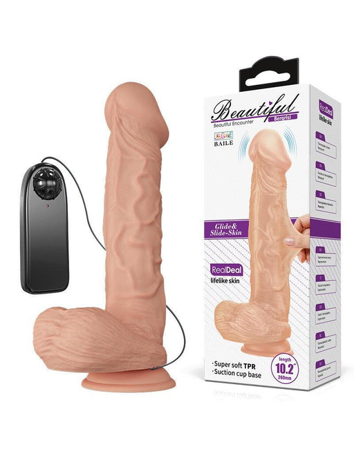 Pretty Love - Bergrisi - Dildo - Realistische Vibrerende Dildo - Lengte 26 cm - Met Afstandsbediening - Lichte Huidskleur - Geeft Levensechte Ervaring-Erotiekvoordeel.nl