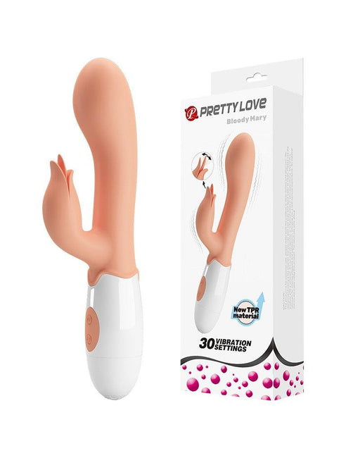 Pretty Love - Bloody Mary - Vibrator - Rabbit Vibrator met Clitoris Stimulatie - Lichte Huidskleur - Geeft Intens en Krachtig Plezier-Erotiekvoordeel.nl