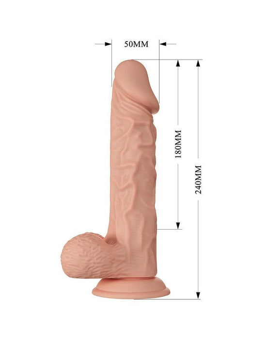 Pretty Love - Buraq - Dildo - Realistische Vibrerende Dildo - Lengte 24 cm - Lichte Huidskleur - Geeft Levensechte Ervaring-Erotiekvoordeel.nl