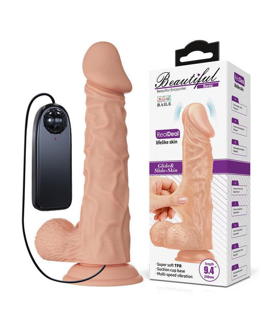 Pretty Love - Buraq - Dildo - Realistische Vibrerende Dildo - Lengte 24 cm - Met Afstandsbediening - Lichte Huidskleur - Geeft Levensechte Ervaring-Erotiekvoordeel.nl