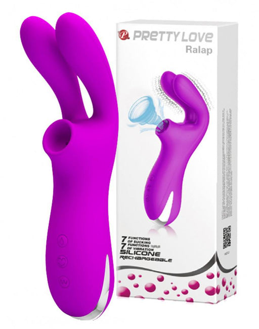 Pretty Love - Dubbele Oortjes Vibrator Met Clitoris Zuiger Ralap - Roze-Erotiekvoordeel.nl