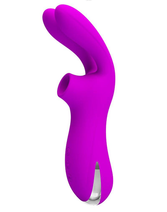 Pretty Love - Dubbele Oortjes Vibrator Met Clitoris Zuiger Ralap - Roze-Erotiekvoordeel.nl