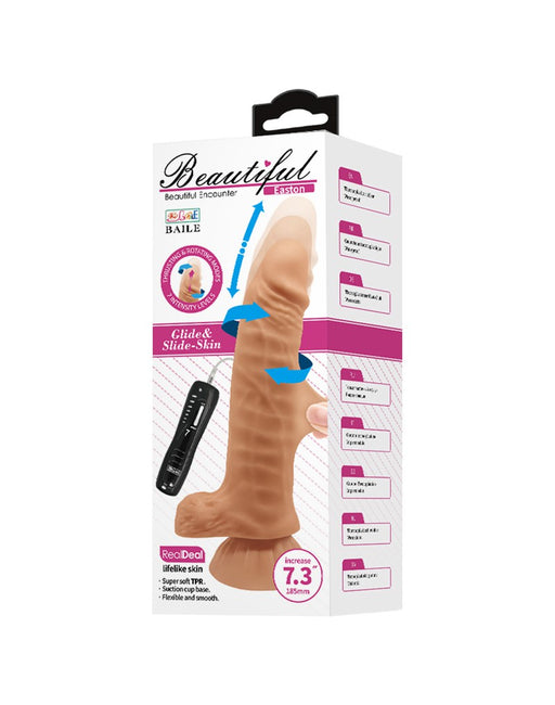 Pretty Love - Easton - Roterende En Stotende Dildo - Medium Huidskleur-Erotiekvoordeel.nl