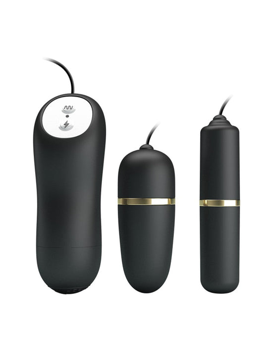 Pretty Love - Electrosex Bullet Vibrator Set - Zwart-Erotiekvoordeel.nl