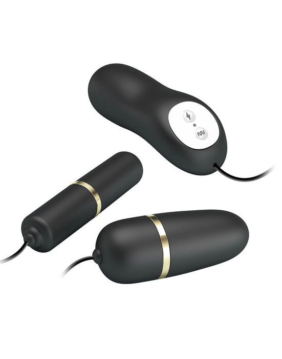 Pretty Love - Electrosex Bullet Vibrator Set - Zwart-Erotiekvoordeel.nl