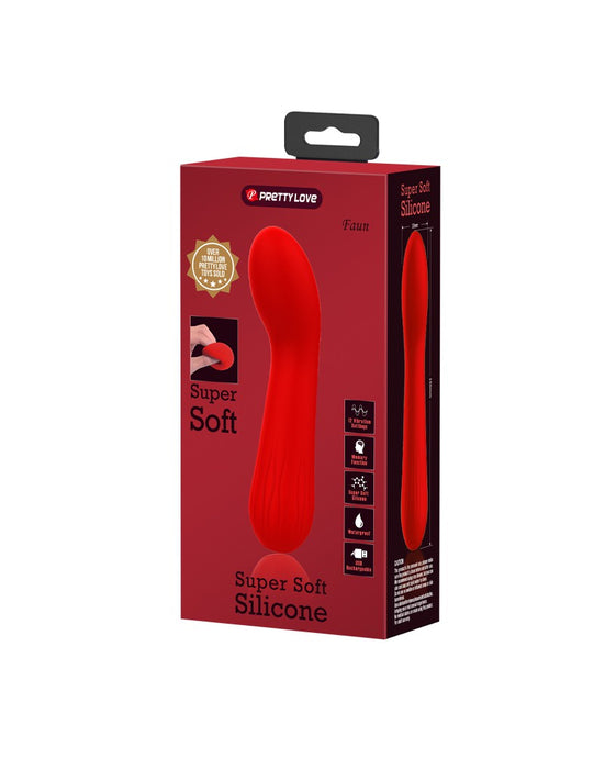 Pretty Love - Faun - Buigzame G-Spot Vibrator - Rood-Erotiekvoordeel.nl