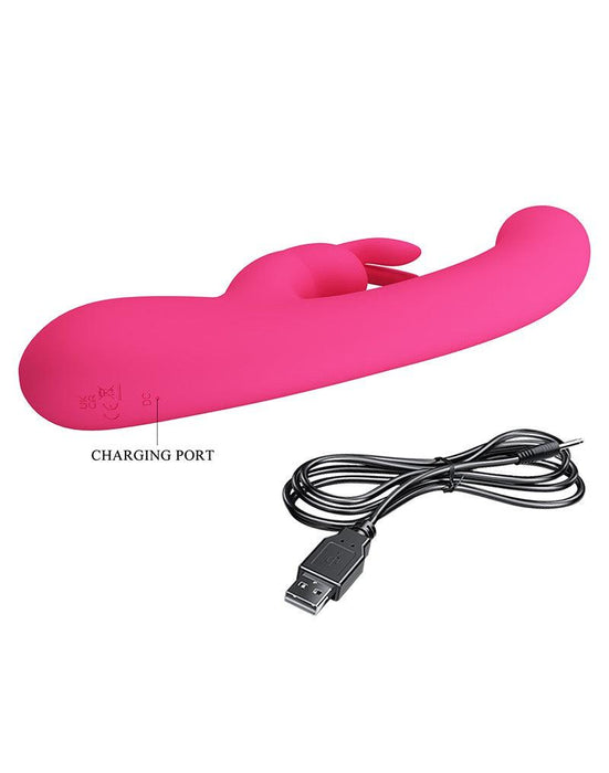 Pretty Love - Lamar - Rabbit Vibrator- Tarzan Vibrator - Met LCD Display - Roze-Erotiekvoordeel.nl