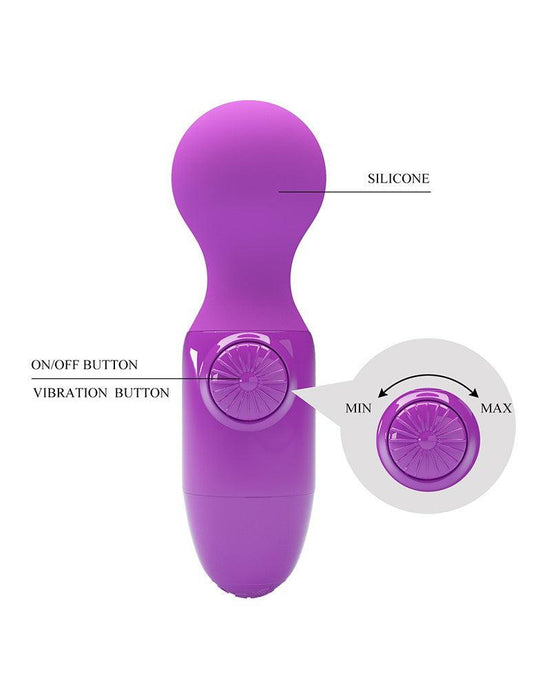 Pretty Love - Little Cute - Vibrator - Mini Stick - Mini Wand Vibrator - Paars - Compact, Krachtig en Veelzijdig-Erotiekvoordeel.nl