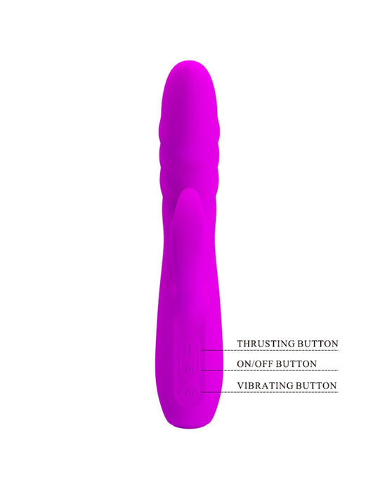 Pretty Love - Melanie - Stotende Rabbit Vibrator - Roze-Erotiekvoordeel.nl