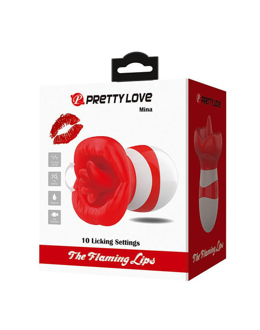 Pretty Love - Mina - Clitoris Vibrator - Likkende Tong Functie - Rood-Erotiekvoordeel.nl