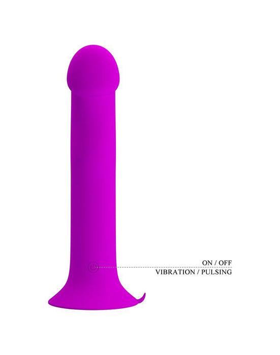 Pretty Love - Murray - Vibrerende Dildo - 19 cm - Dieproze - USB Oplaadbaar - Siliconen-Erotiekvoordeel.nl