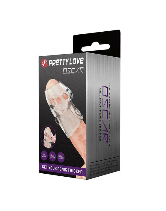 Pretty Love - Oscar - Penis Sleeve - Cock Sleeve Voor Langdurige en Sterkere Erecties - Transparant-Erotiekvoordeel.nl