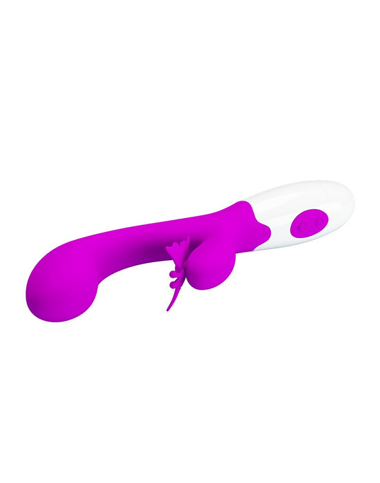 Pretty Love - Butterfly Kiss - Rabbit Vibrator - Tarzan Vibrator - Roze-Erotiekvoordeel.nl