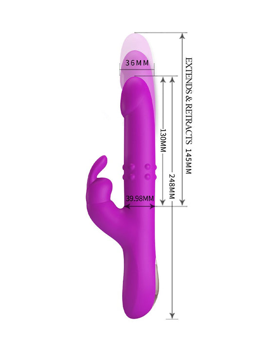 Pretty Love - Reese - Stotende Rabbit Vibrator - Roze-Erotiekvoordeel.nl