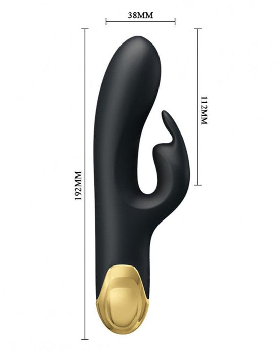 Pretty Love - Royal Pleasure Double Pleasure Vibrator - Zwart/Goud-Erotiekvoordeel.nl