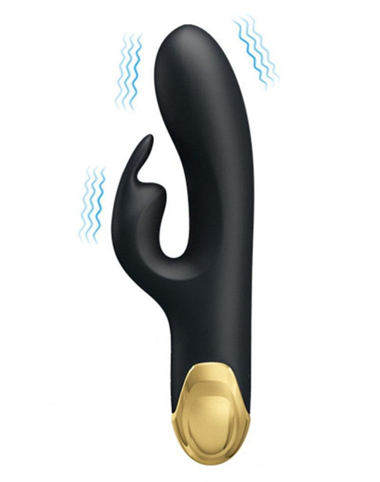 Pretty Love - Royal Pleasure Double Pleasure Vibrator - Zwart/Goud-Erotiekvoordeel.nl