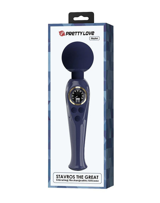 Pretty Love - Skyler - Wand Vibrator - Met LCD Display - Donkerblauw-Erotiekvoordeel.nl