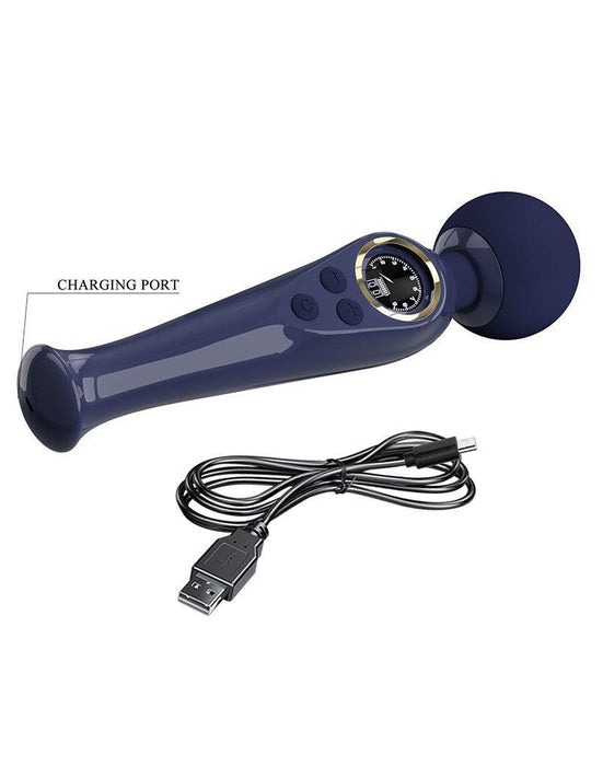 Pretty Love - Skyler - Wand Vibrator - Met LCD Display - Donkerblauw-Erotiekvoordeel.nl