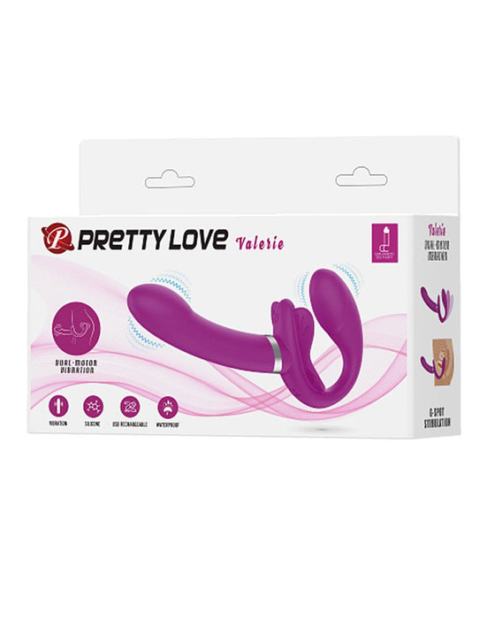 Pretty Love - Strapless Strap-on VoorbindVibrator Valerie - Roze-Erotiekvoordeel.nl