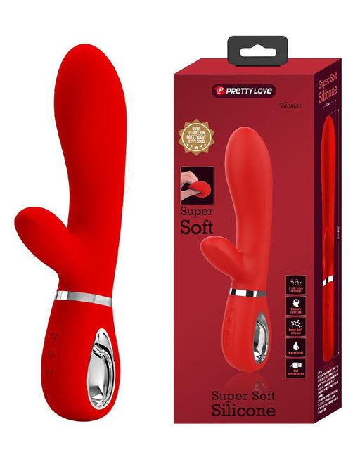 Pretty Love - Thomas - Rabbit Vibrator- Rood-Erotiekvoordeel.nl