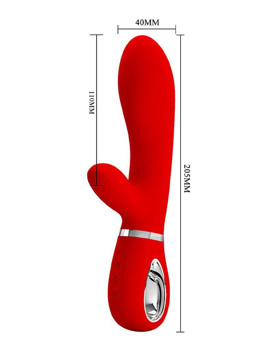 Pretty Love - Thomas - Rabbit Vibrator- Rood-Erotiekvoordeel.nl