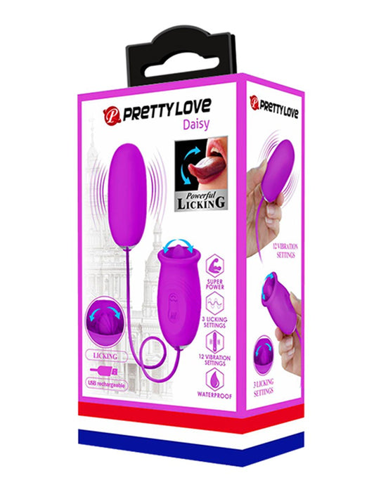 Pretty Love - Vibrerend Eitje En Clit Licker DAISY 2 In 1 - Roze-Erotiekvoordeel.nl