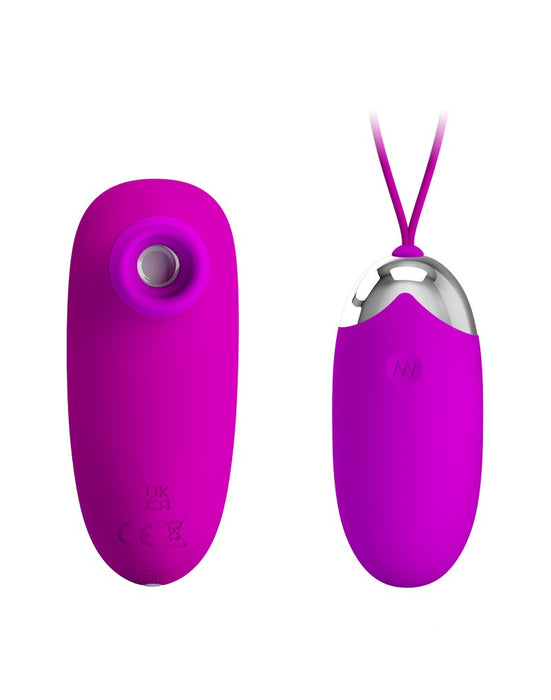 Pretty Love - Vibrerend Eitje plus Luchtdruk Vibrator ORTHUS - Roze-Erotiekvoordeel.nl