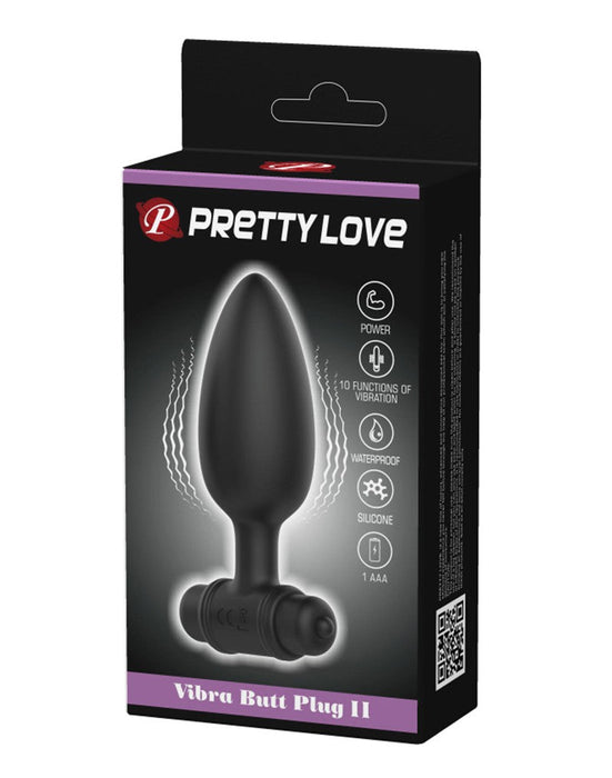 Pretty Love - Vibrerende Buttplug Vibra Buttplug II - Zwart-Erotiekvoordeel.nl