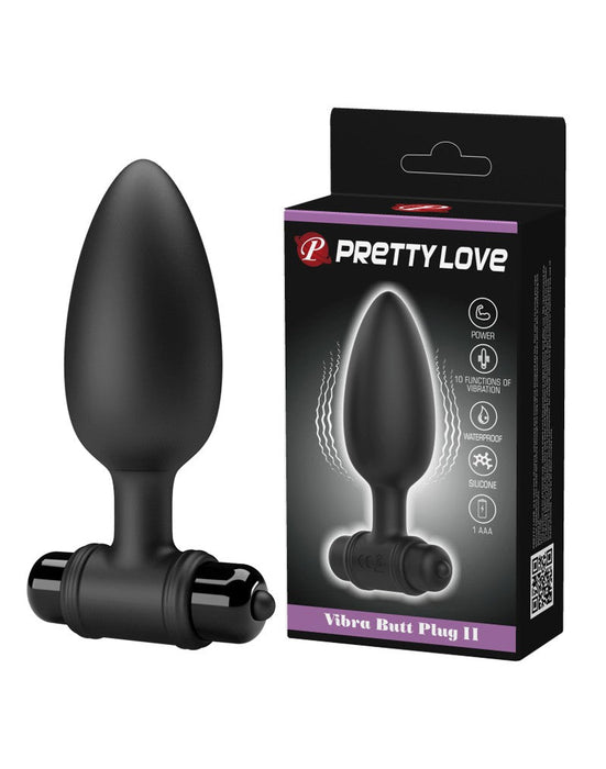 Pretty Love - Vibrerende Buttplug Vibra Buttplug II - Zwart-Erotiekvoordeel.nl