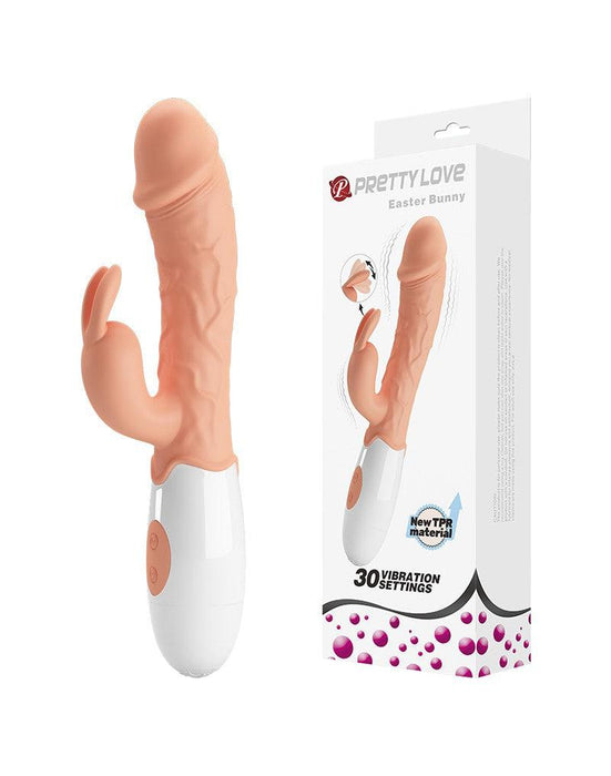 Pretty Love - Easter Bunny - Vibrator - Realistische Rabbit Vibrator - Lichte Huidskleur - Geeft Intens G Spot en Clitoris Stimulatie-Erotiekvoordeel.nl