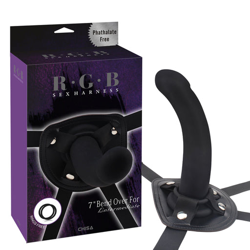 RGB - Bend over - Strap-on Dildo - Intermediate \ - Zwart-Erotiekvoordeel.nl