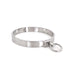 Kiotos Steel - RVS Collar Solid Met Transparant Kristal voorzijde - Large - 13,5 cm-Erotiekvoordeel.nl