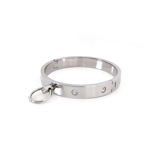 Kiotos Steel - RVS Collar Met Swarovski Kristallen - Medium 11.5 cm-Erotiekvoordeel.nl