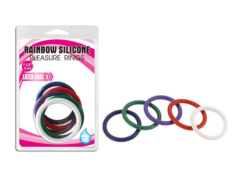 Rainbow Pleasure Rings - Cockringen Set - 5 kleuren-Erotiekvoordeel.nl