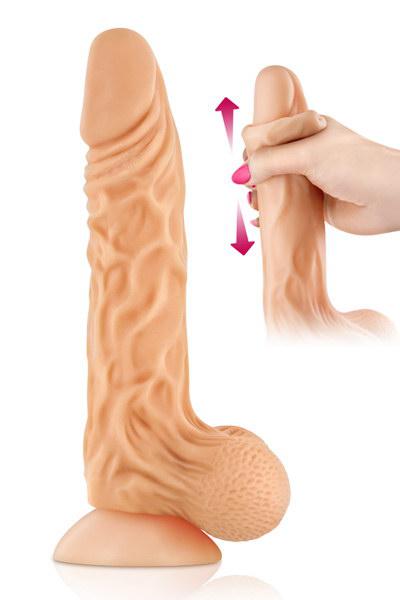 Real Body - Dildo - Real Max - Met Bewegende Voorhuid - 22 cm-Erotiekvoordeel.nl