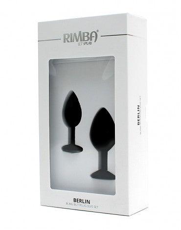 Rimba - Berlin - Bling Buttplug - Set Met 2 Buttplugs Met Kristal - Zwart-Erotiekvoordeel.nl