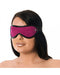 Rimba - Blinddoek - Luxe Leren Oogmasker - Zwart Roze - One Size-Erotiekvoordeel.nl