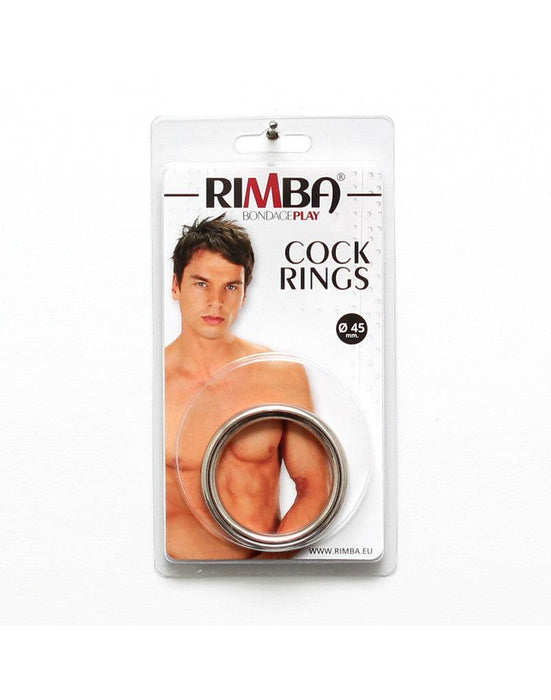 Rimba Bondage Play - Gegoten Metalen Cockring 8 mm dik - 6 Verschillende Diameters-Erotiekvoordeel.nl