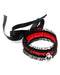 Rimba - Halsband - Burlesque Collar Met O-Ring - Zwart/Rood-Erotiekvoordeel.nl