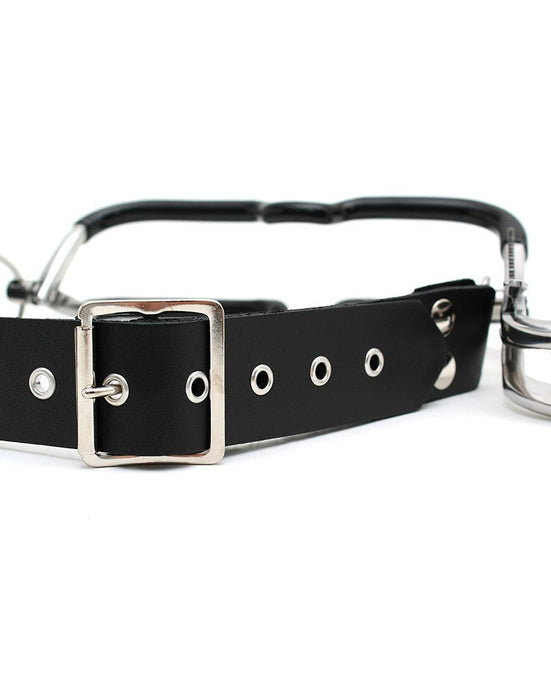 Rimba Bondage Play - Jennings Mondklem Met Leren Nekstrap-Erotiekvoordeel.nl