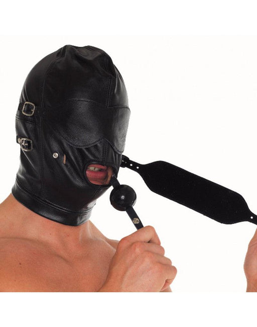 Rimba Bondage Play - Leren Masker Met afneembare gag En oogdelen-Erotiekvoordeel.nl