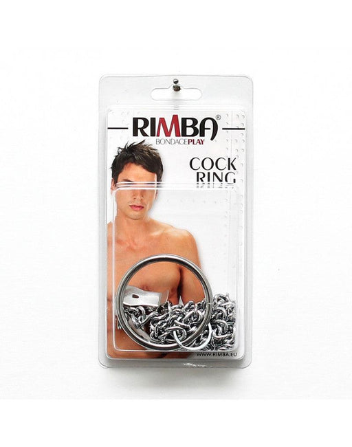 Rimba Bondage Play - Metalen Tepelklemmen Met Ketting En Scrotum Ring Ø 50 mm-Erotiekvoordeel.nl