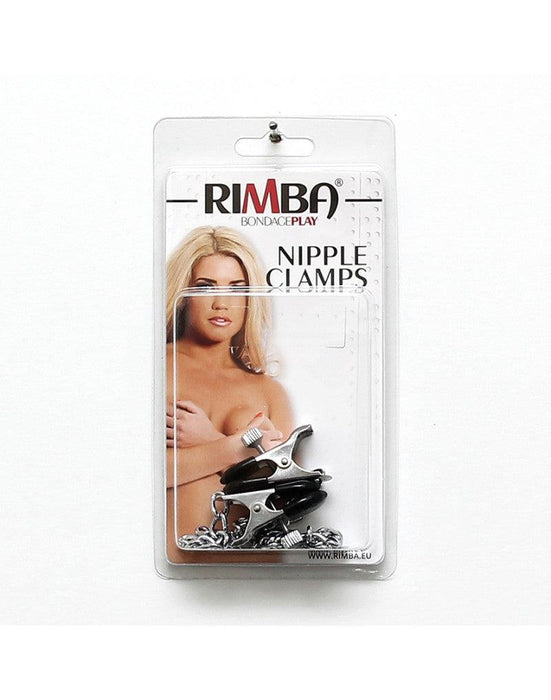 Rimba Bondage Play - Tepelklemmen Met schroef Verstelbaar En Ketting - Medium-Erotiekvoordeel.nl