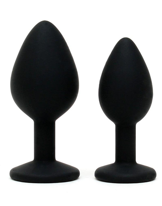 Rimba - Buttplug Duo Set Siliconen Met Kristal-Erotiekvoordeel.nl