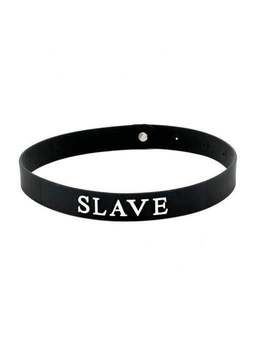 Rimba - Halsband - Collar Met Tekst - SLAVE - Siliconen - Collar-Erotiekvoordeel.nl