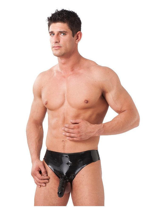 Rimba - Latex Herenslip Met Penis Sleeve-Erotiekvoordeel.nl