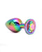 Rimba - Pisa - Rainbow RVS Buttplug Met Siersteen-Erotiekvoordeel.nl