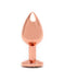 Rimba - Rosé Gouden Aluminium Buttplug Met Kristal-Erotiekvoordeel.nl