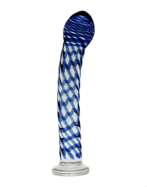 Rimba - Sensual Glass - Glazen Dildo Queeny - Transparant/Rood/Blauw/Geel-Erotiekvoordeel.nl